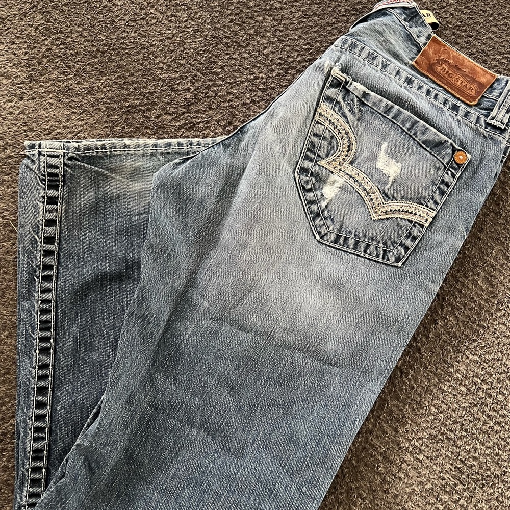 Big Star Blue Boot Cut Jeans with Natural Fading